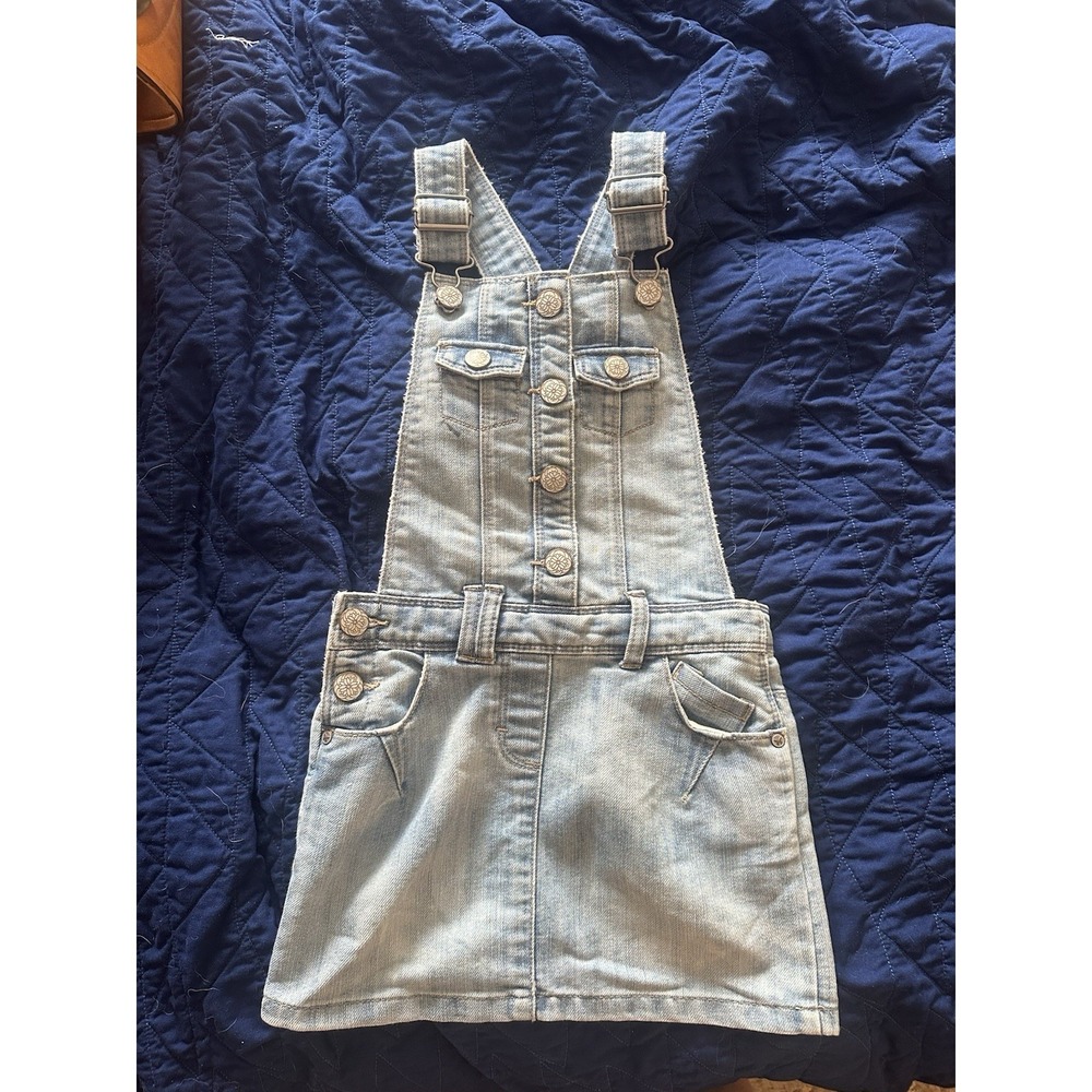 I Heart Next. UK Overall Jean Denim Skirt Dress Girls Size 6